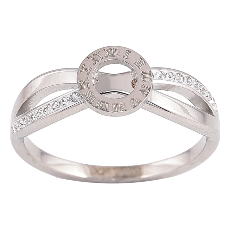 Кольцо Xuping TTM Stainless Steel Цвет Родий Узор с циферблатом фото №13