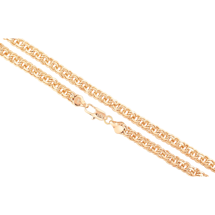 Цепочка Xuping Позолота 18K Плетение Бисмарк длинна 50см х 6мм фото №1