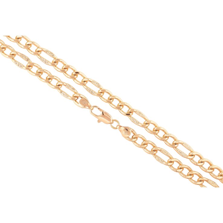 Цепочка Xuping Позолота 18K Плетение Фигаро фантазийное длинна 49см х 7мм фото №15