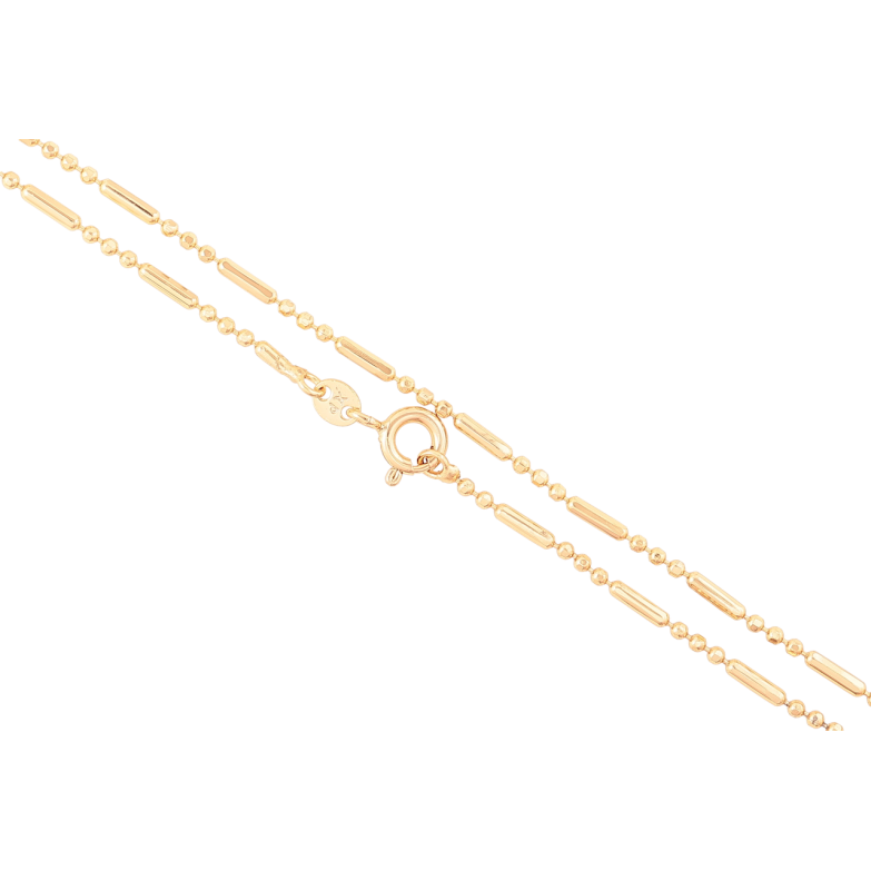 Цепочка Xuping Позолота 18K Плетение Перлина длинна 45см х 1мм фото №1