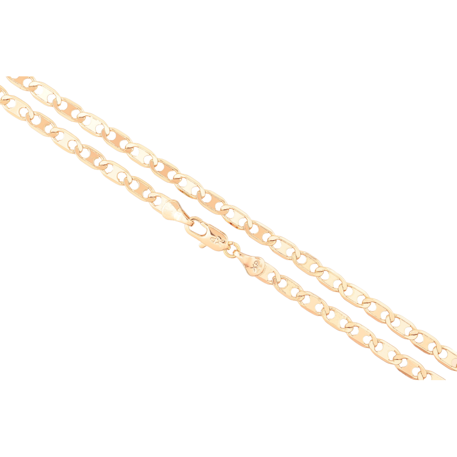 Цепочка Xuping Позолота 18K Плетение Морская цепь длинна 44см х 4мм фото №1