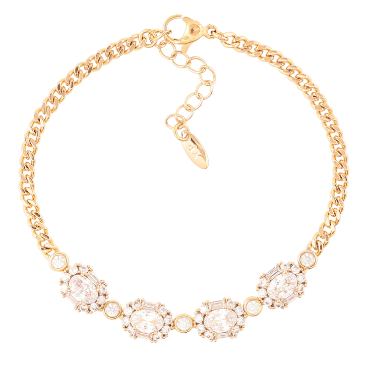 Браслет Xuping Позолота 18K Кристальный блеск размер с доп.цеп.17-20см х 3мм фото №8