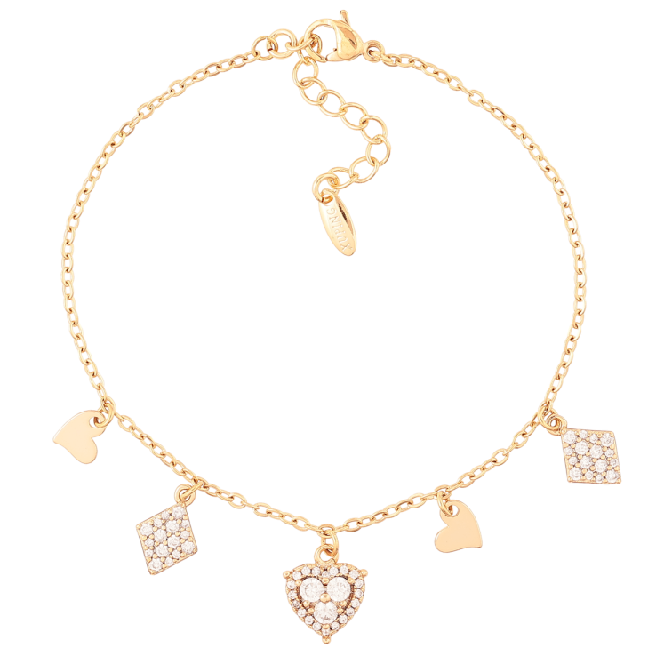 Браслет Xuping Позолота 18K Цепочка с подвесками размер с доп.цеп.17-20см х 1мм фото №3