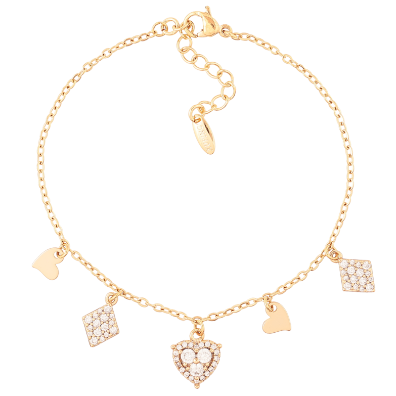 Браслет Xuping Позолота 18K «Ланцюжок з підвісками» розмір з доп.цеп.17-20см х 1мм фото №1