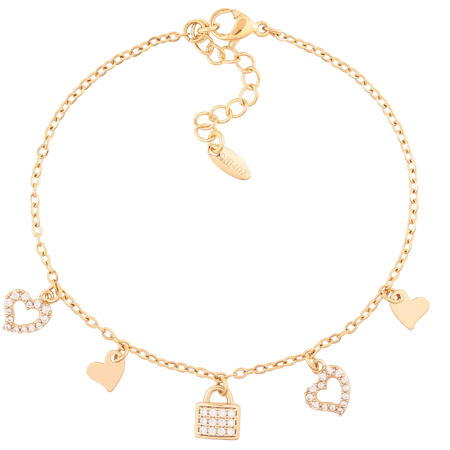 Браслет Xuping Позолота 18K Цепочка с подвесками размер с доп.цеп.17-20.5см х 1.5мм фото №1