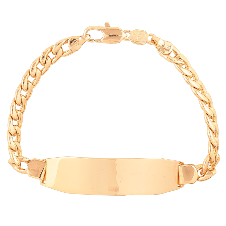 Браслет Xuping Позолота 18K Цепочка Панцирная с вставкой для гравировки размер 19см х 5.5мм фото №12