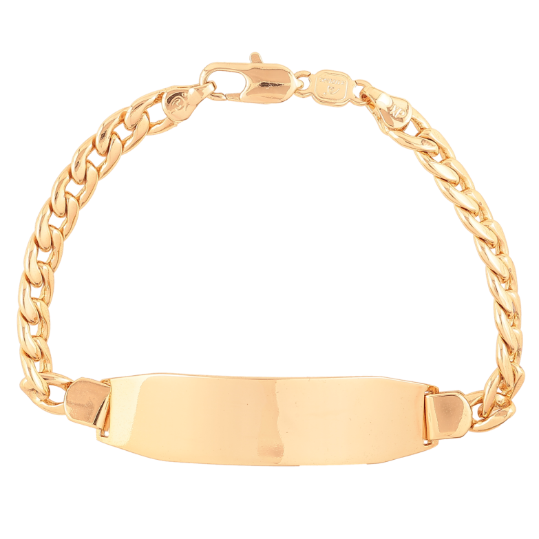 Браслет Xuping Позолота 18K Цепочка Панцирная с вставкой для гравировки размер 19см х 5.5мм фото №1