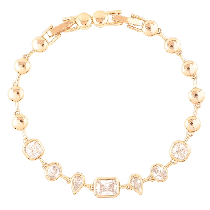 Браслет Xuping Позолота 18K Дорожка фианитов размер с доп. замком 16.5,18.5см х 5мм фото №12