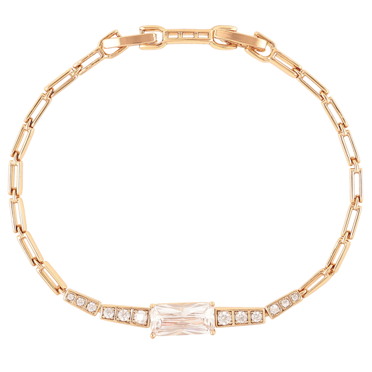 Браслет Xuping Позолота 18K Узор с цирконием и фианитом размер с доп. замком 17,19см х 2мм фото №18