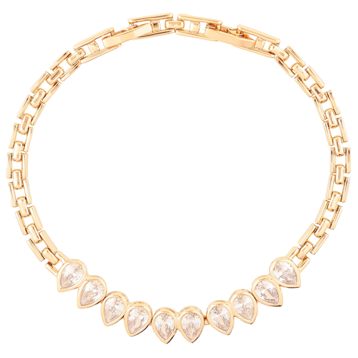 Браслет Xuping Позолота 18K Кристальные капельки размер с доп. замком 18,20см х 4мм фото №10