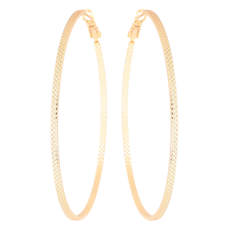 Серьги Xuping Позолота 18K кольца (конго) Декоративный узор ø 6см фото №19