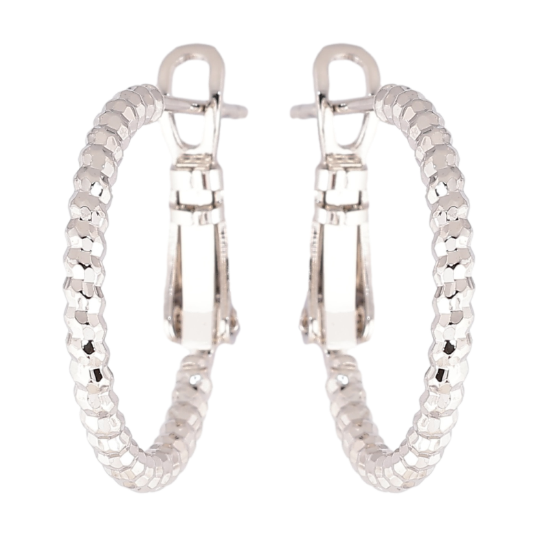 Серьги Xuping Родий кольца (конго) Декоративный узор ø 2см фото №3