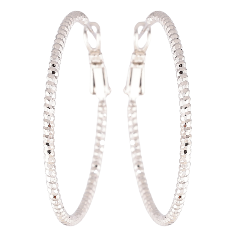 Серьги Xuping Родий кольца (конго) Декоративный узор ø 4см фото №15