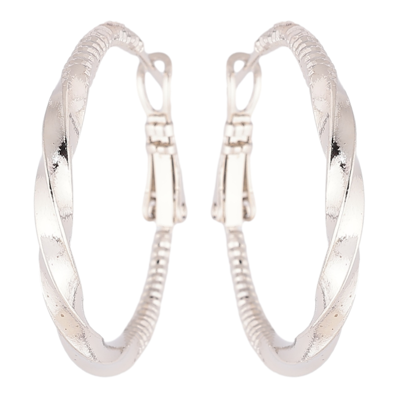 Серьги Xuping Родий кольца (конго) Декоративный узор ø 3см фото №9