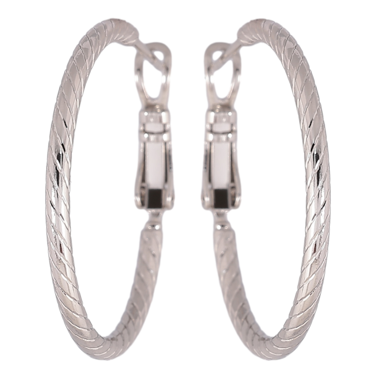 Серьги Xuping Родий кольца (конго) Декоративный узор ø 3см фото №10