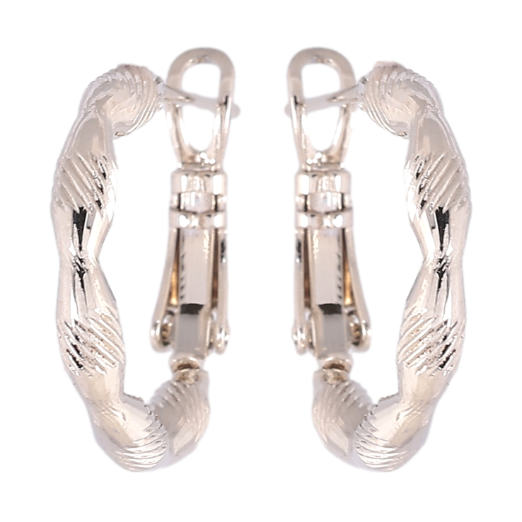 Сережки Xuping Родій кільця (конго) Фігурні з візерунком» ø 2см фото №5