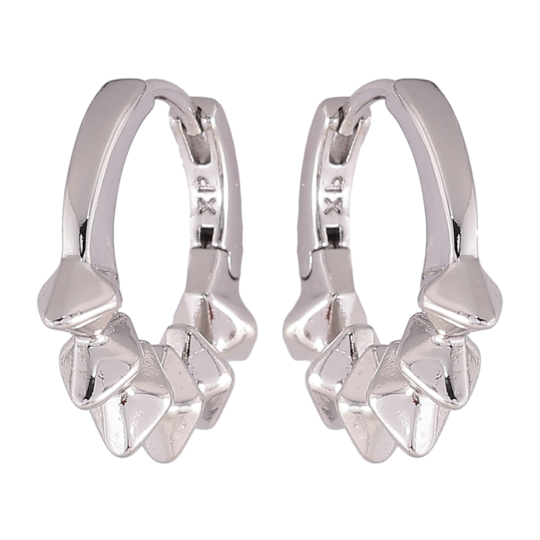 Сережки Xuping Родій колечка «Декоративний візерунок» фото №12 Сережки Xuping Родій колечка «Декоративний візерунок» фото №12