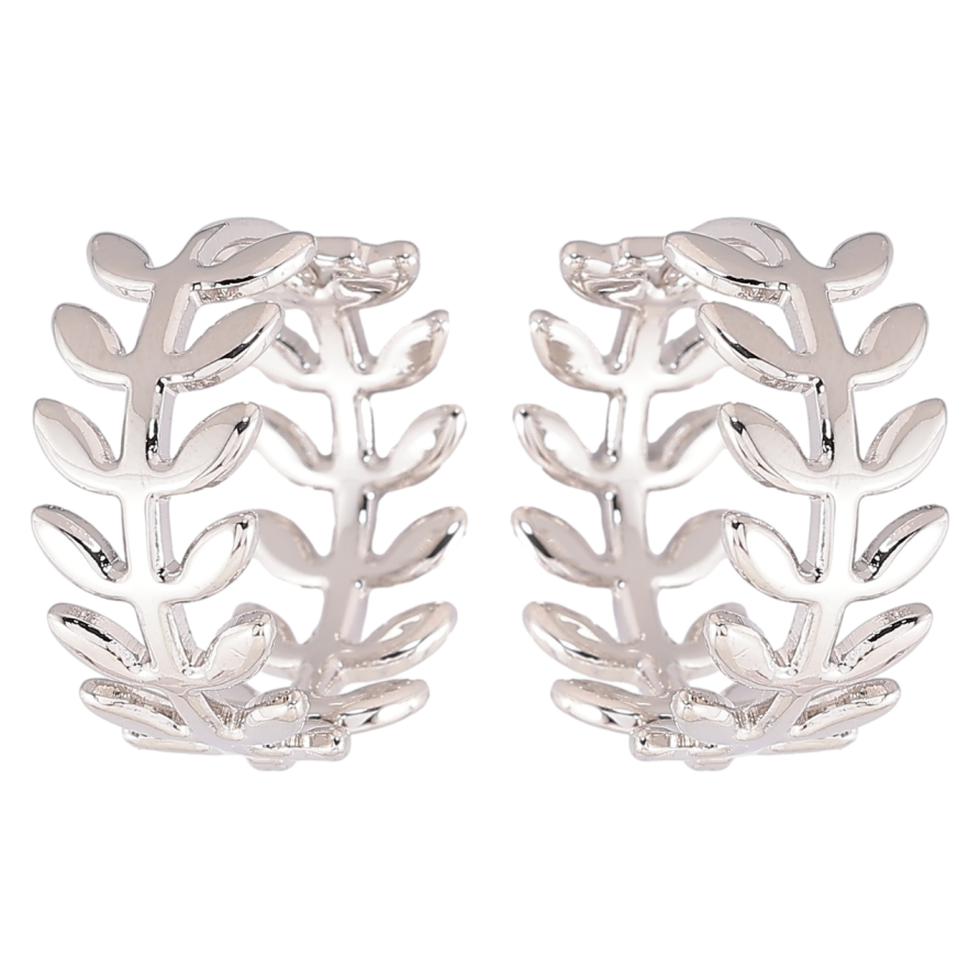 Сережки Xuping Родій колечка «Гілочки» фото №1 Сережки Xuping Родій колечка «Гілочки» фото №1