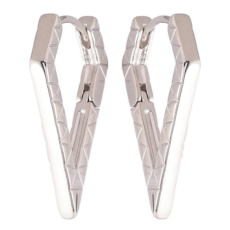 Серьги Xuping Родий колечки Фигурные с узором фото №1