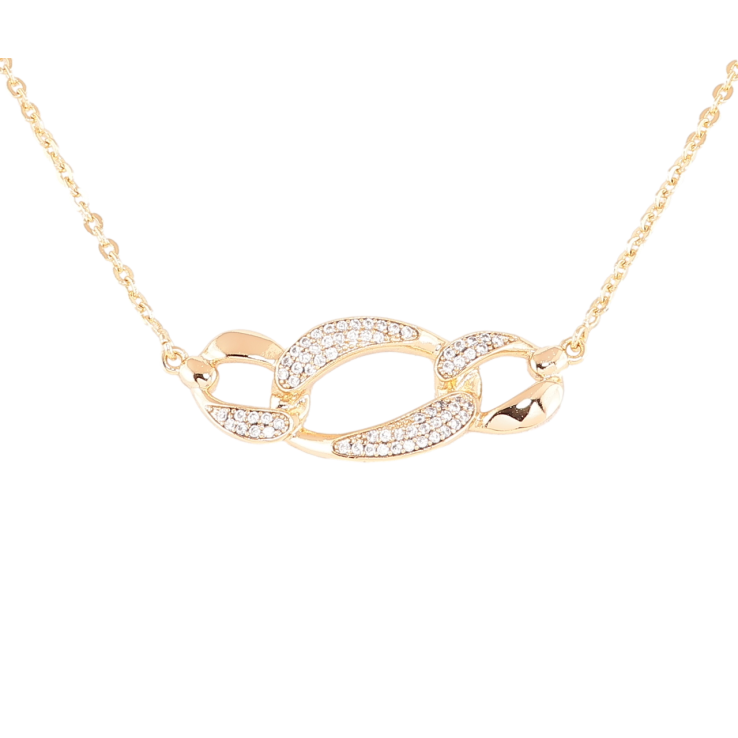 Підвіска на ланцюжку Xuping Позолота 18K «Ланки ланцюжка з інкрустацією цирконієм» довжина 45-50см х 1.5мм фото №20