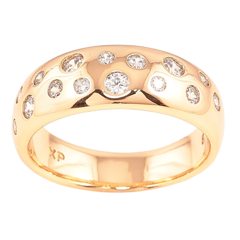 Каблучка Xuping Позолота 18K «Розсип цирконію» фото №4