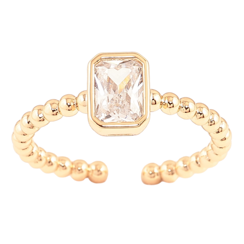 Кольцо Xuping Позолота 18K Фианит фото №4