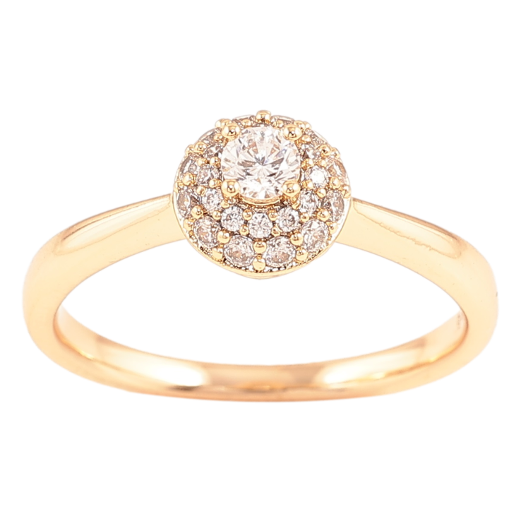 Кольцо Xuping Позолота 18K Инкрустация цирконием фото №19