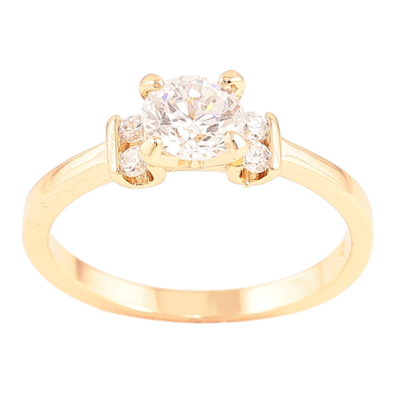 Кольцо Xuping Позолота 18K Узор с цирконием фото №8