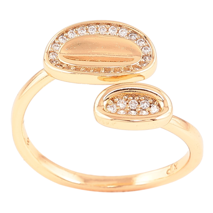 Каблучка Xuping Позолота 18K «Овали з цирконієм» фото №17