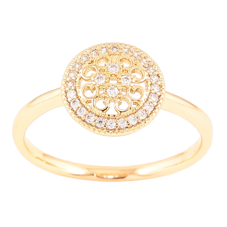 Кольцо Xuping Позолота 18K Ажурный узор с цирконием фото №22