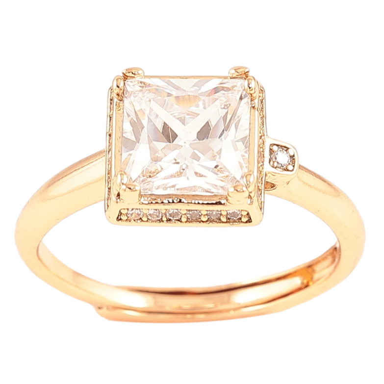 Кольцо Xuping Позолота 18K Фианит в оправе с цирконием фото №1