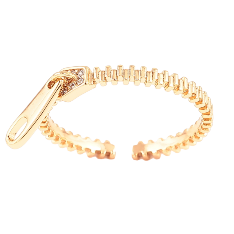 Каблучка Xuping Позолота 18K «Бігунок з цирконієм» фото №1