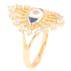 Кольцо Xuping Позолота 18K Глаз с цирконием и эмалью фото №2