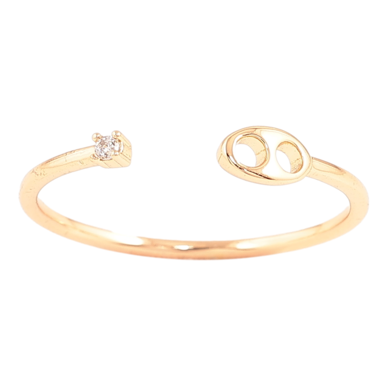 Кольцо Xuping Позолота 18K Декоративный узор с цирконием фото №1