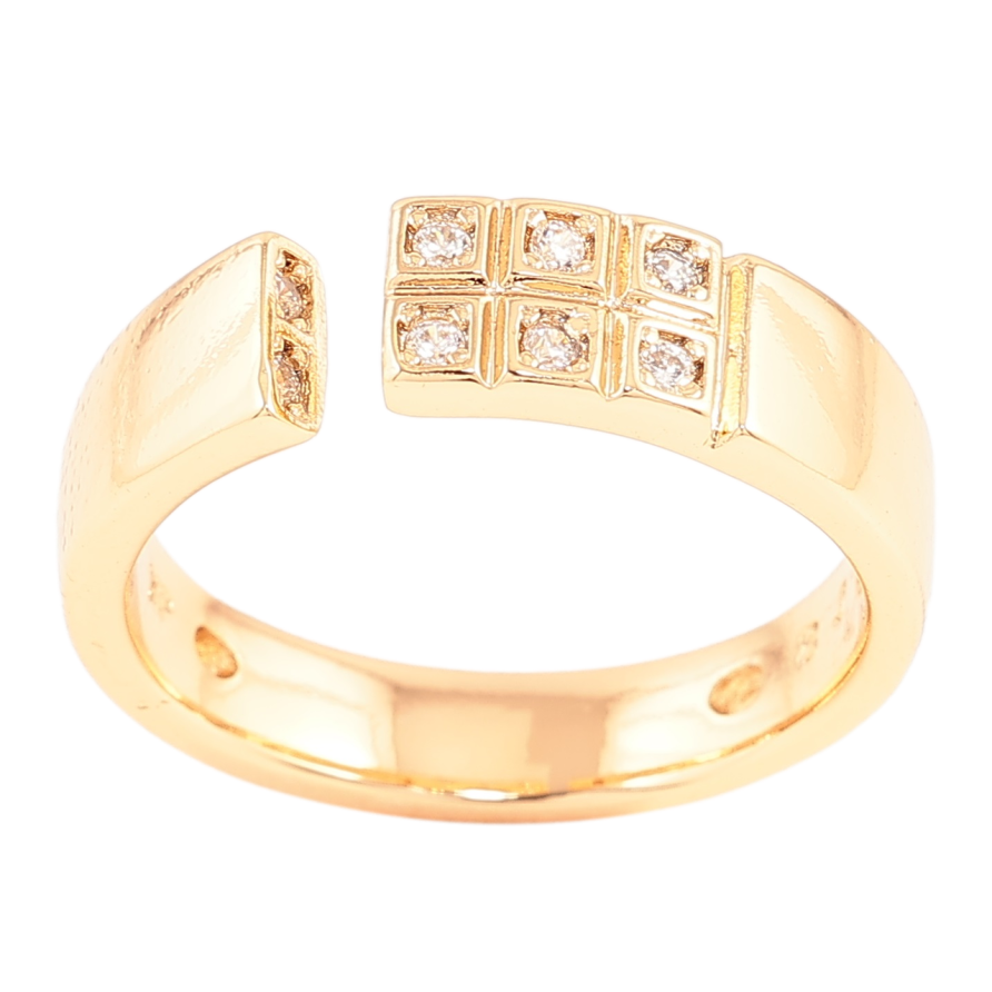 Кольцо Xuping Позолота 18K Декоративный узор с цирконием фото №1