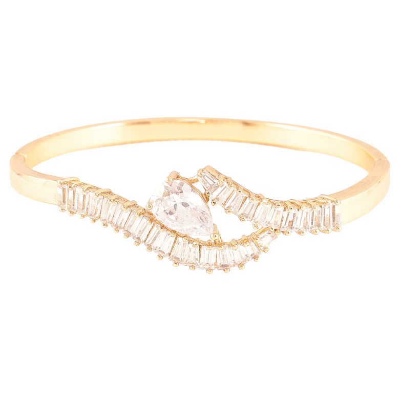 Браслет Xuping Позолота 18K «Візерунок з цирконієм» ø 6см фото №1