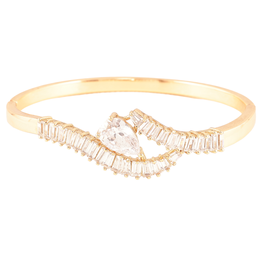 Браслет Xuping Позолота 18K Узор с цирконием ø 6см фото №1