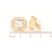 Сережки Xuping Позолота 18K англійський замок «Різьблений візерунок з цирконієм» фото №2