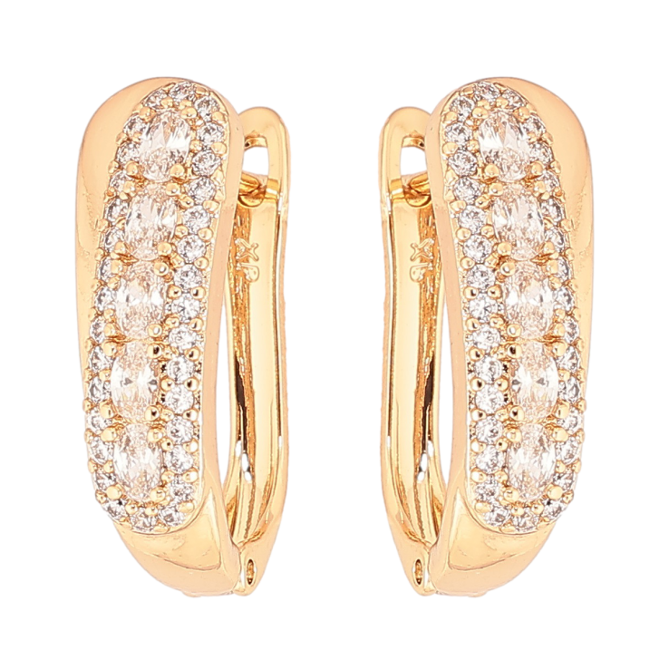 Серьги Xuping Позолота 18K английский замок Инкрустация цирконием фото №18