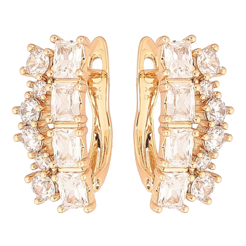 Серьги Xuping Позолота 18K английский замок Инкрустация цирконием фото №1