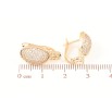 Сережки Xuping Позолота 18K англійський замок «Овали з інкрустацією цирконієм» фото №2