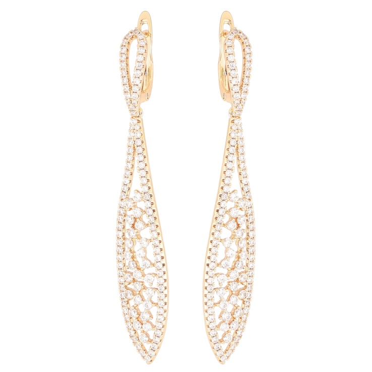 Серьги Xuping Позолота 18K английский замок Подвески с инкрустацией цирконием фото №13