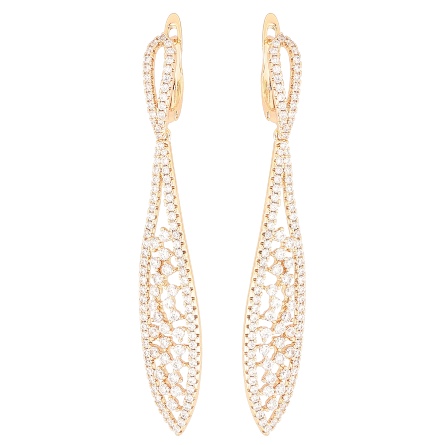 Сережки Xuping Позолота 18K англійський замок «Підвіски з інкрустацією цирконієм» фото №1