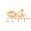 Сережки Xuping Позолота 18K англійський замок «Овали з фіанітами» фото №2