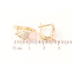 Серьги Xuping Позолота 18K английский замок Ромбовый узор с цирконием и розовыми фианитами фото №2
