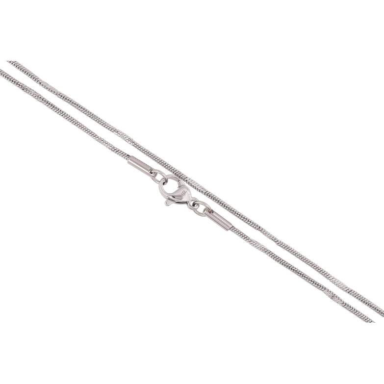 Цепочка Xuping ТТМ Stainless Steel цвет Родий Плетение Ювелирный шнур с прокаткой длина 50см х 1мм фото №1 Цепочка Xuping ТТМ Stainless Steel цвет Родий Плетение Ювелирный шнур с прокаткой длина 50см х 1мм фото №1