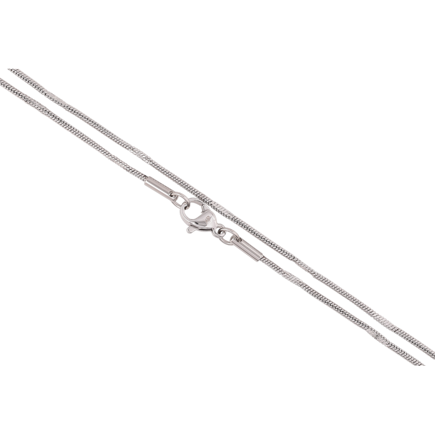 Ланцюжок Xuping ТТМ Stainless Steel колір Родій «Плетіння Ювелірний шнур з прокаткою» довжина 50см х 1мм фото №1 Ланцюжок Xuping ТТМ Stainless Steel колір Родій «Плетіння Ювелірний шнур з прокаткою» довжина 50см х 1мм фото №1