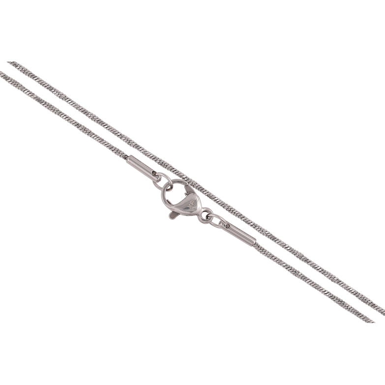 Ланцюжок Xuping ТТМ Stainless Steel колір Родій «Плетіння Ювелірний шнур» довжина 50см х 1мм фото №1 Ланцюжок Xuping ТТМ Stainless Steel колір Родій «Плетіння Ювелірний шнур» довжина 50см х 1мм фото №1