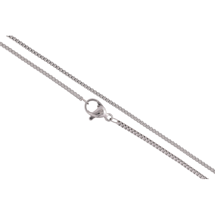 Ланцюжок Xuping ТТМ Stainless Steel колір Родій «Плетіння Венеціанське» довжина 50см х 1мм фото №1 Ланцюжок Xuping ТТМ Stainless Steel колір Родій «Плетіння Венеціанське» довжина 50см х 1мм фото №1