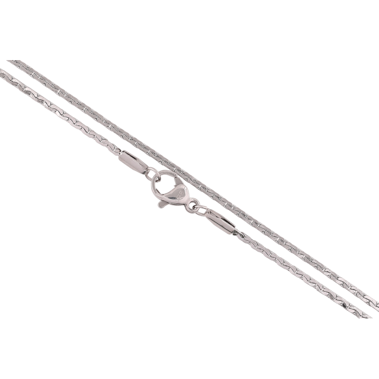 Ланцюжок Xuping ТТМ Stainless Steel колір Родій «Плетіння Фантазійне» довжина 50см х 1.5мм фото №11